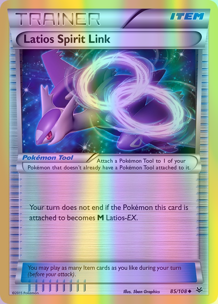 Latios Spirit Link - 085/108 (ROS) Uncommon - Near Mint Reverse Holofoil