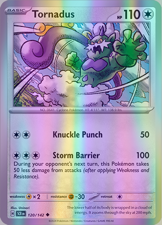 Tornadus - 120/142 (SCR) Uncommon - Near Mint Reverse Holo