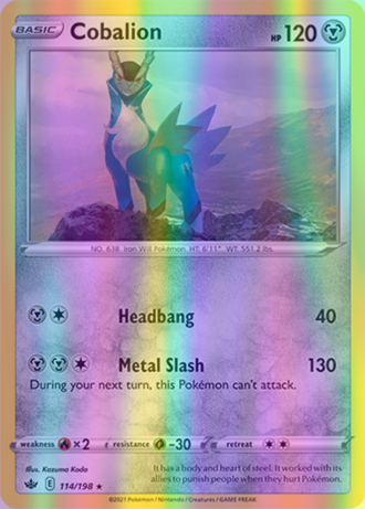 Cobalion - 114/198 (SWSH06) Holo Rare - Near Mint Reverse Holofoil