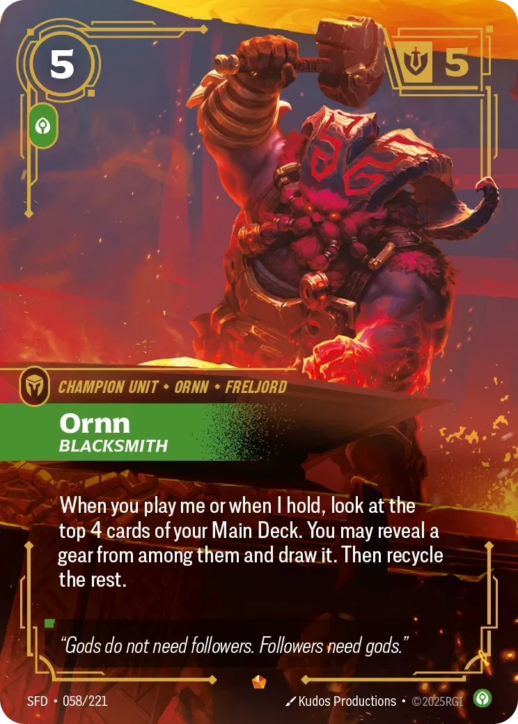 Ornn - Blacksmith - 058/221 (SFD) Epic