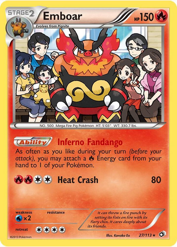 Emboar- 027/113 (LTR) Holo Rare - Light Played Holofoil