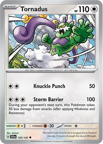 Tornadus - 120/142 (SCR) Uncommon - Near Mint