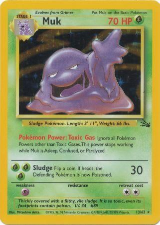 Muk - 13/62 (FO) Holo Rare - Near Mint Unlimited Holofoil