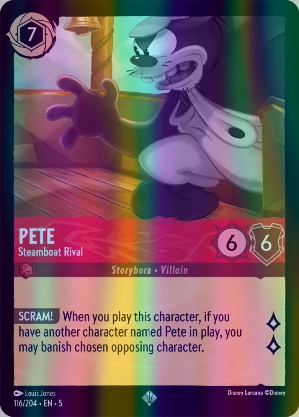 Pete - Steamboat Rival (Shimmering Skies 116/204) Super Rare - Near Mint Cold Foil