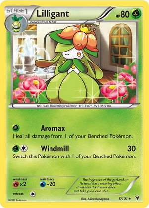 Lilligant - 05/101 (NVI) Rare - Moderate Play Reverse Holofoil