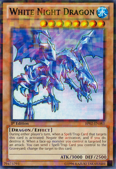 White Night Dragon (Mosaic Rare) (BP02-EN083) Mosaic Rare - Near Mint 1st Edition