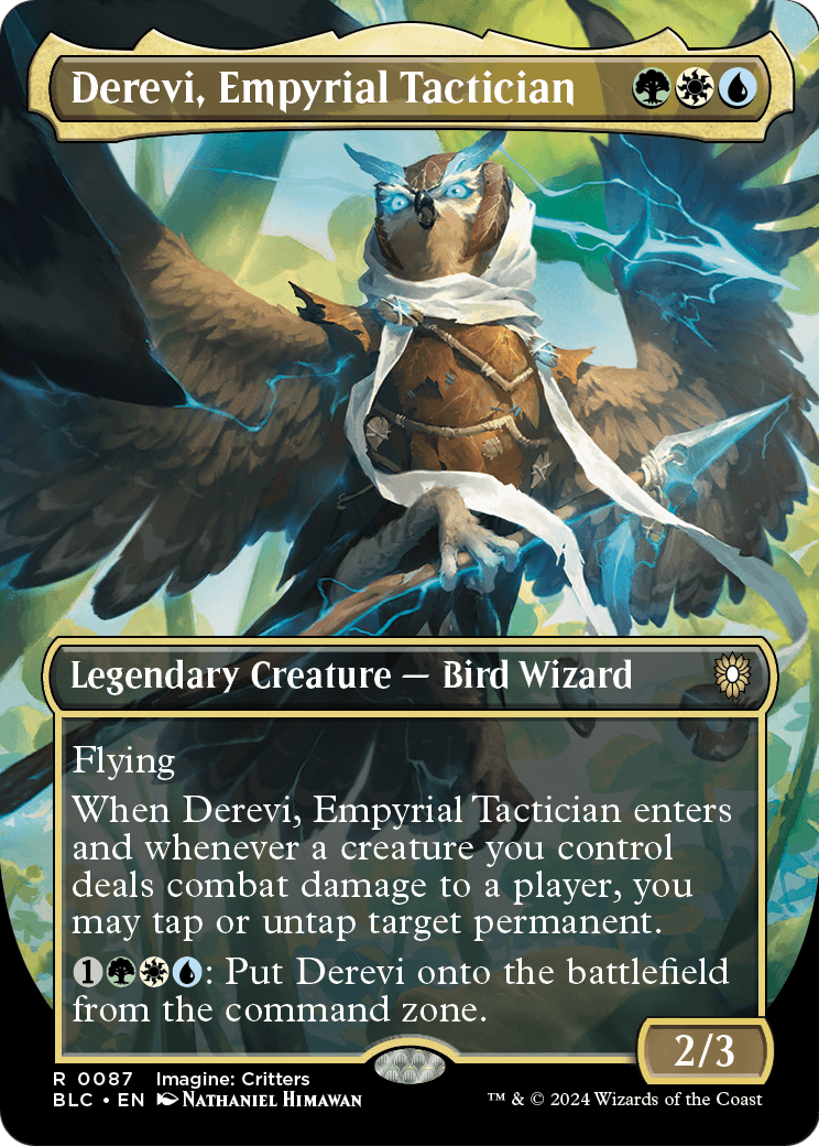Derevi, Empyrial Tactician [#0087 Borderless] (BLC-R-FOIL) - Lightly Played