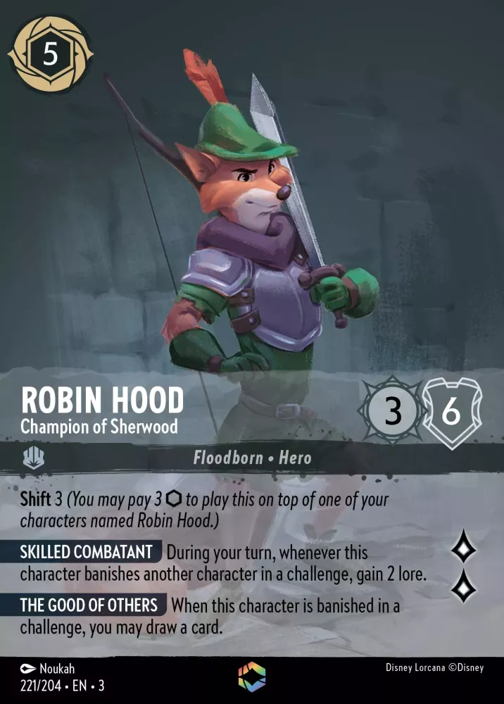 Robin Hood - Champion of Sherwood (Alternate Art) (Into the Inklands 221/204) Enchanted - Near Mint Holofoil