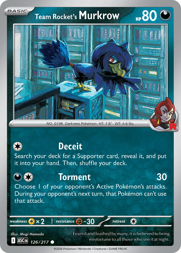 Team Rocket's Murkrow - 126/217 (ASC) Common
