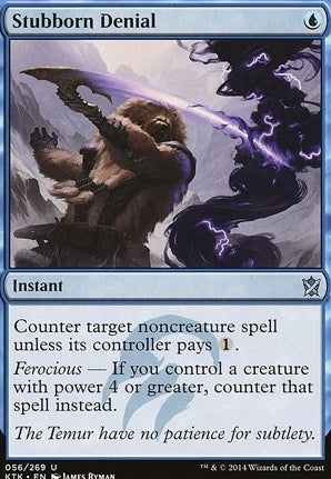 Stubborn Denial (KTK-U-FOIL) Light Play