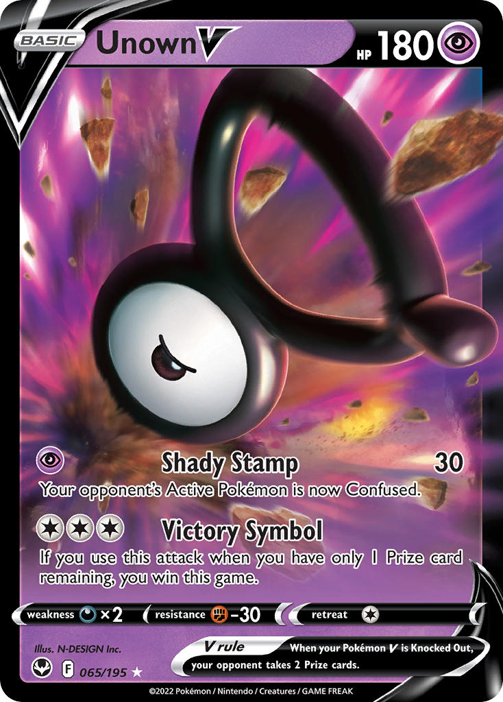Unown V - 065/195 (SWSH12) Ultra Rare - Near Mint Holofoil