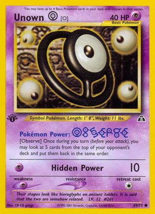 Unown [O] (69/75) 1st Edition