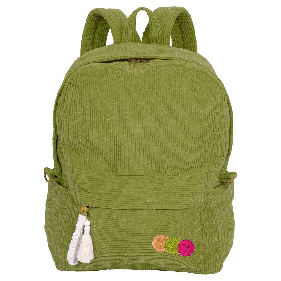 Billie: Full Size Corduroy Backpack - Green