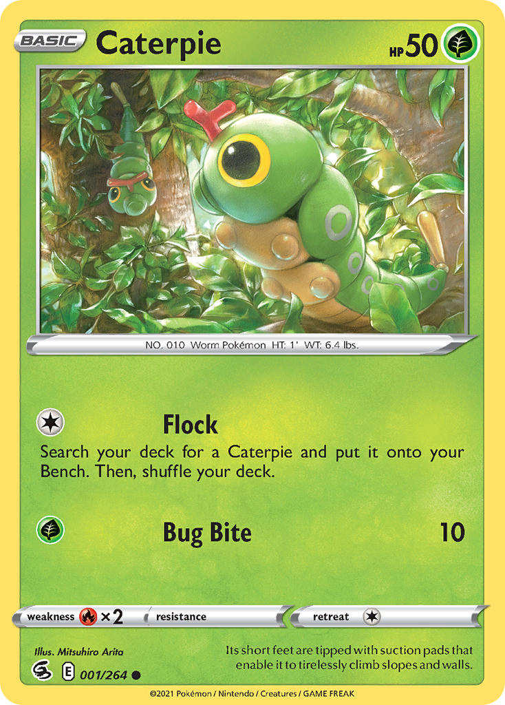 Caterpie - 001/264 (SWSH08) Common - Near Mint