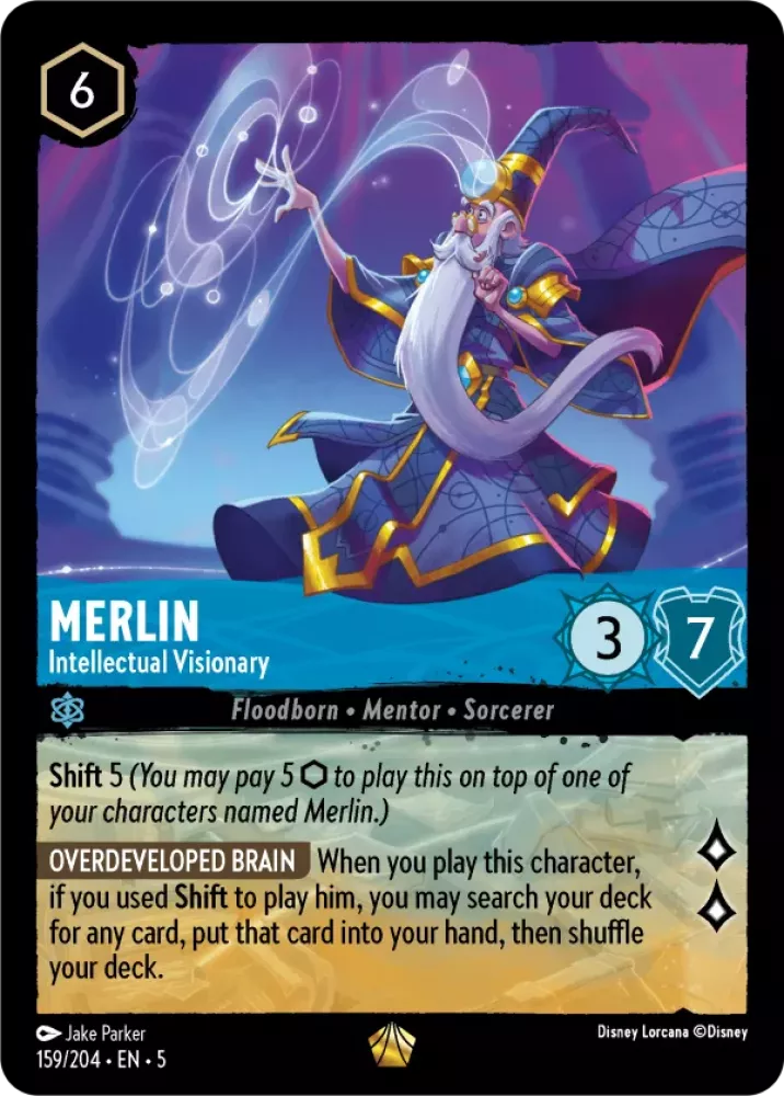 Merlin - Intellectual Visionary (Shimmering Skies 159/204) Legendary - Near Mint