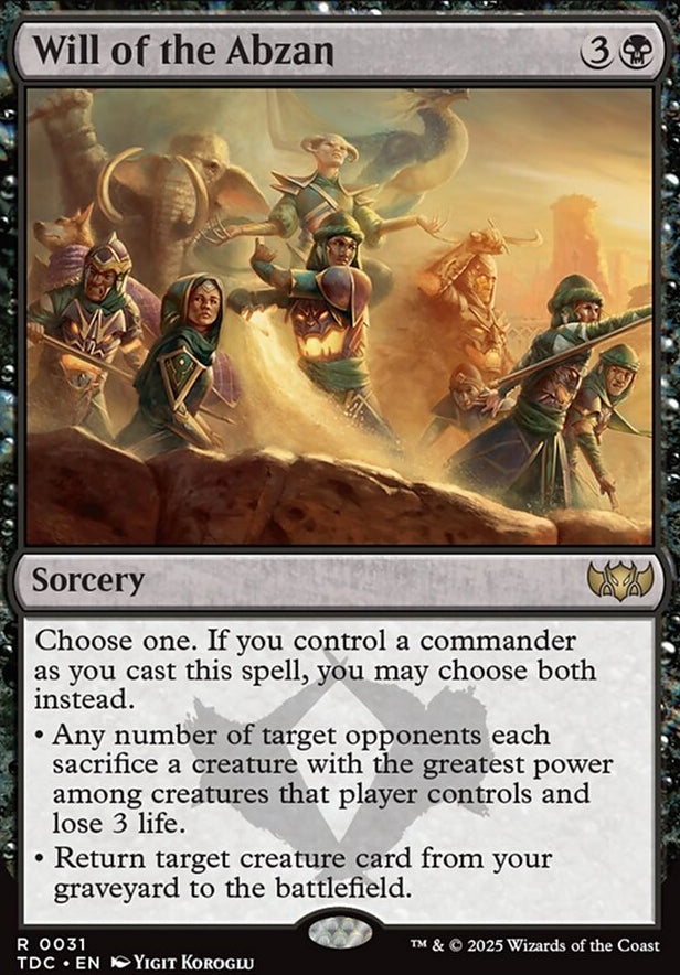 Will of the Abzan [ #0031 ] (TDC-R)