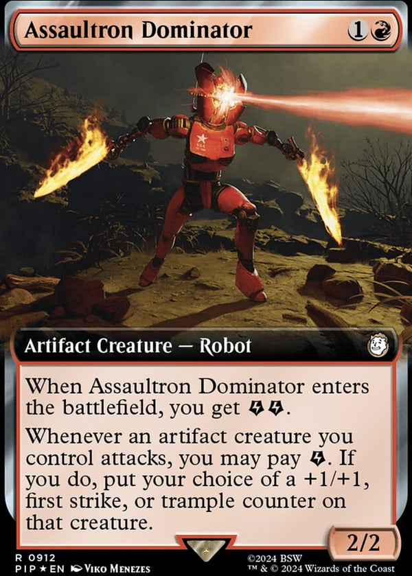 Assaultron Dominator [#0912 Extended Art Surge Foil] (PIP-R)