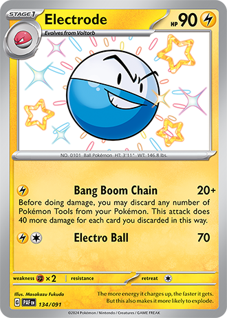 Electrode - 134/091 (SV:PAF) Secret Rare - Near Mint Holofoil