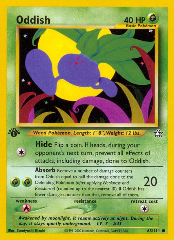Oddish 68/111 (N1) Common - Light Play 1st Edition