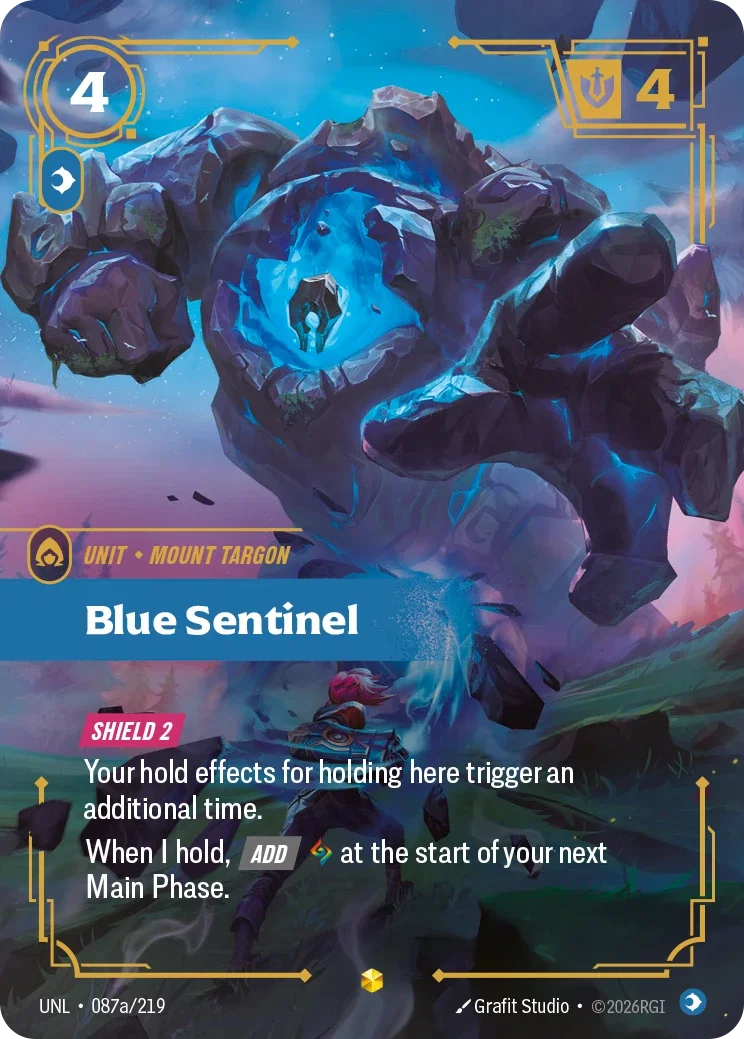 Blue Sentinel (Alternate Art) - 087a/219 (UNL)  Showcase
