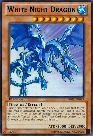 White Night Dragon (BP02-EN083) Rare - Near Mint 1st Edition