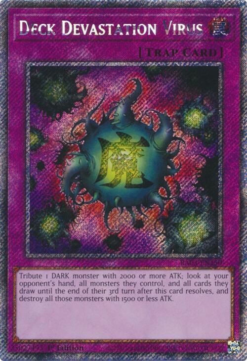 Deck Devastation Virus (RA03-EN150) Platinum Secret Rare - Near Mint 1st Edition