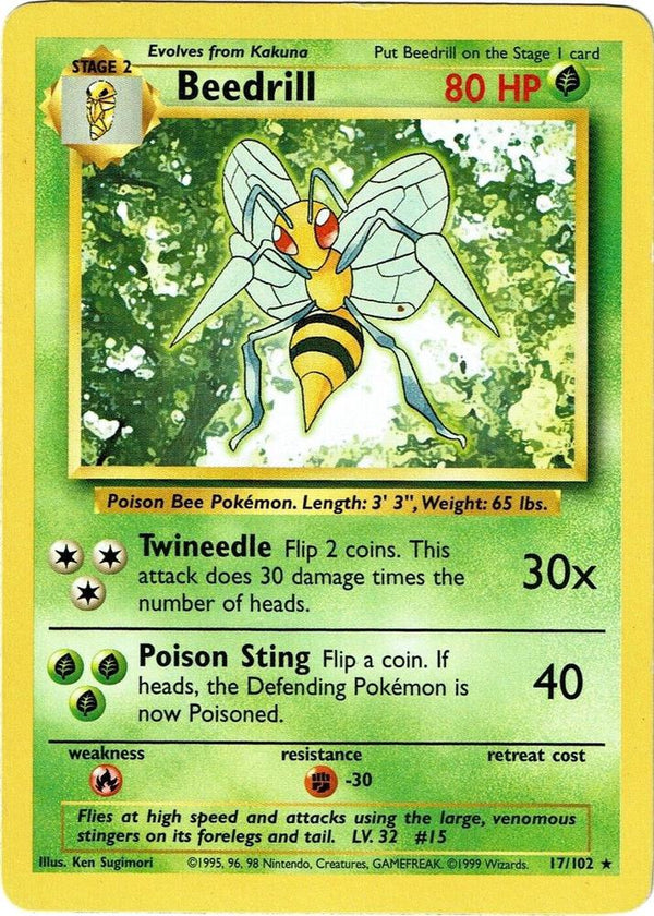 Beedrill - 017/102 (BS) Rare - Damaged