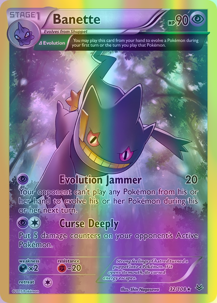 Banette (Delta) - 032/108 (ROS) Rare - Near Mint Reverse Holofoil