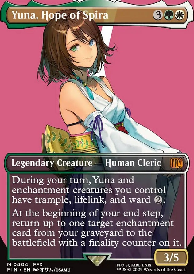 Yuna, Hope of Spira [ #0404 Borderless Alternate Art ] (FIN-M)