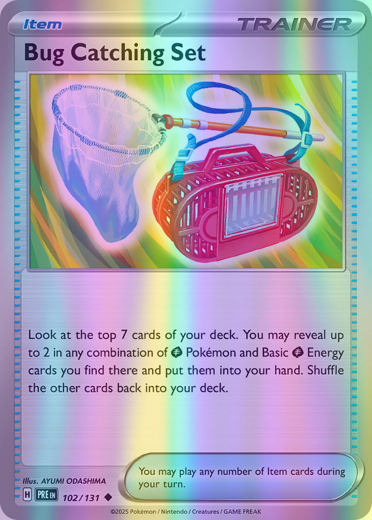 Bug Catching Set - 102/131 (PRE) Uncommon - Near Mint Reverse Holofoil