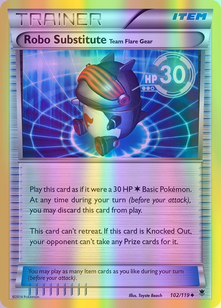 Robo Substitute - 102/119 (PHF) Uncommon - Near Mint Reverse Holofoil