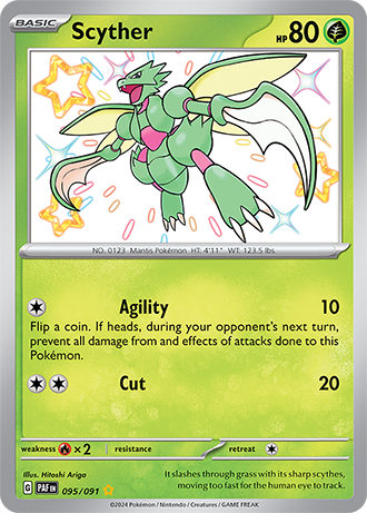 Scyther - 095/091 (PAF) Secret Rare - Near Mint Holofoil