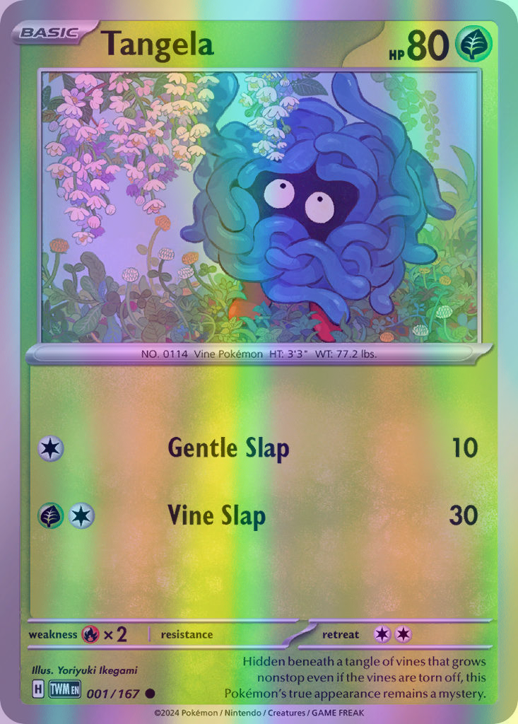 Tangela - 001/167 (TWM) Common - Near Mint Reverse Holofoil