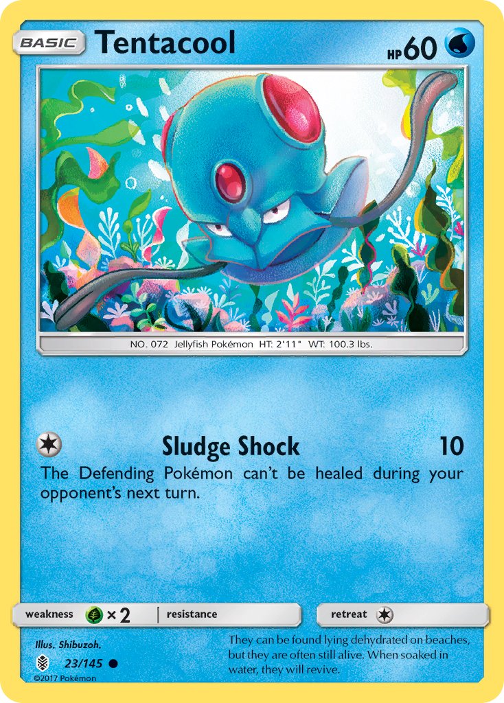 Tentacool - 023/145 (SM:GRI) Common - Near Mint