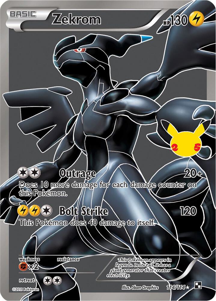Zekrom - 114/114 (CLB:CC) Classic Collection - Light Play Holofoil