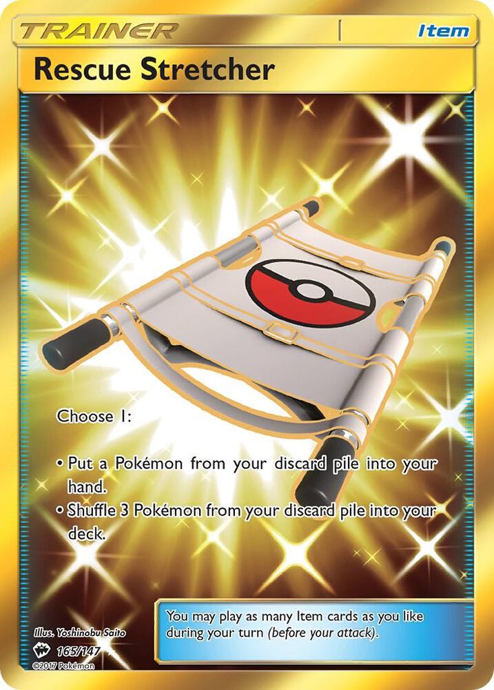 Rescue Stretcher (Secret) - 165/147 (SM:BUS) Secret Rare - Moderately Played