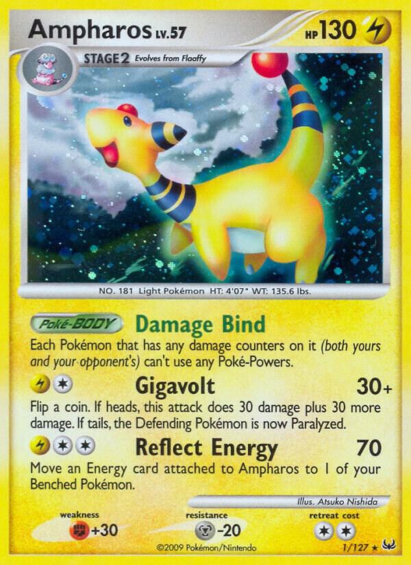 Ampharos Lv. 57 (1/127) - Damaged Holofoil