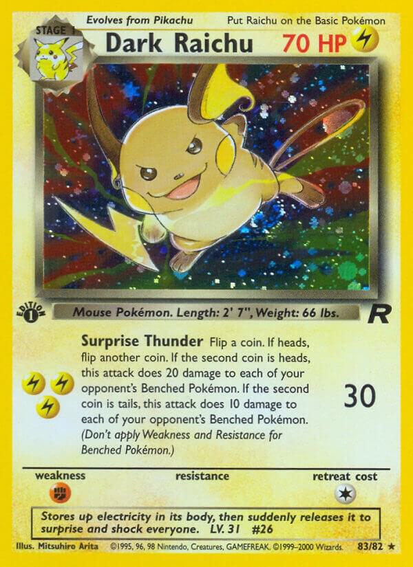 Dark Raichu - 83/82 (TR) Holo Rare - Moderate Played Unlimited Holofoil