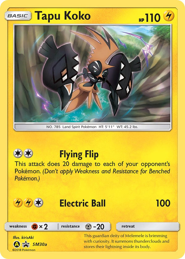 Tapu Koko - SM30a (SM:PR) Alternate Art Promo - Near Mint Holofoil