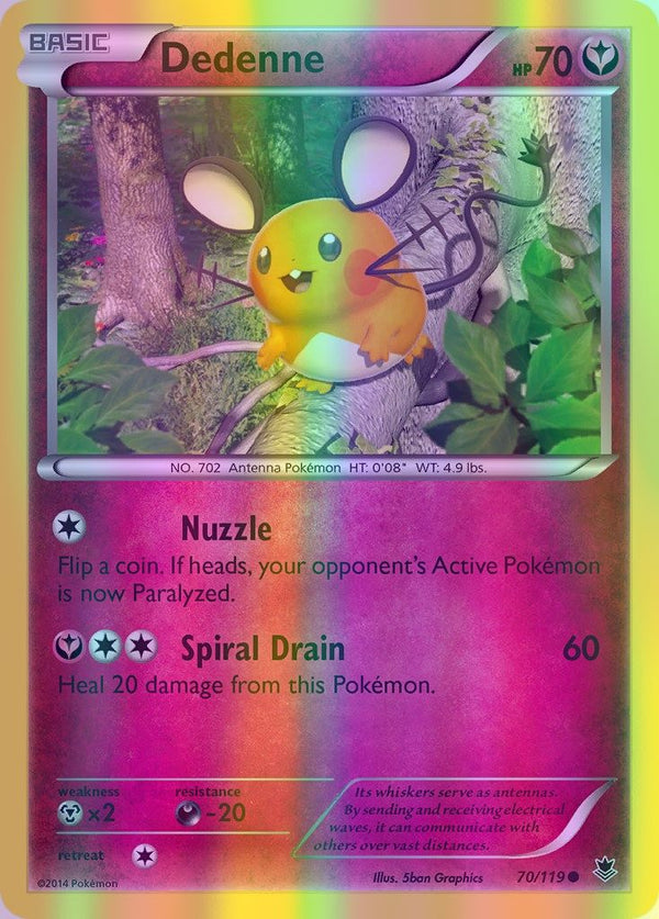 Dedenne - 070/119 (PHF) Common - Near Mint Reverse Holofoil