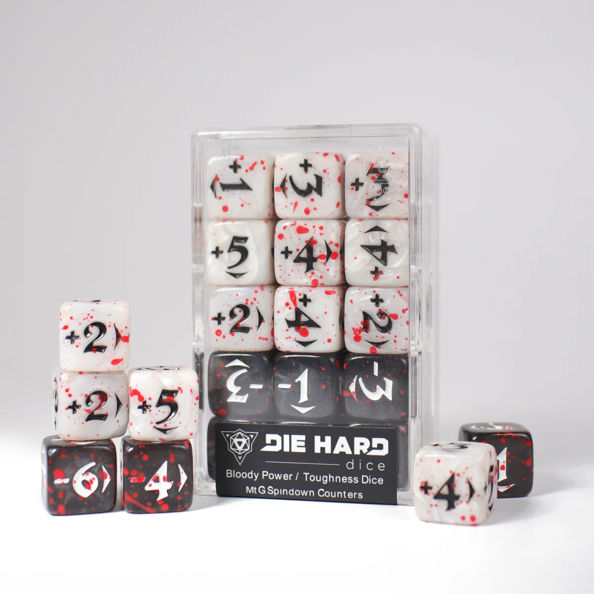 DHD: Spindown Counters - Bloody Power / Toughness Dice