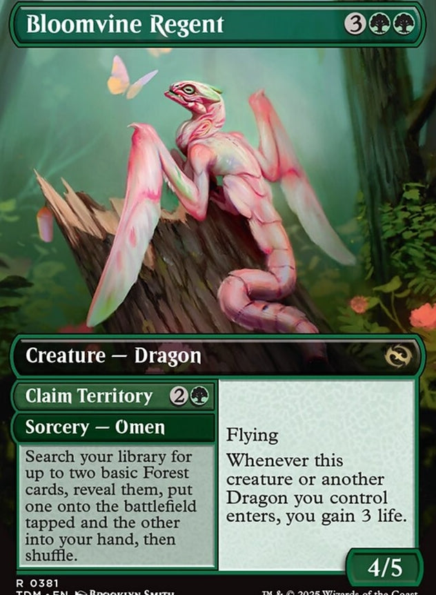 Bloomvine Regent // Claim Territory [ #0381 Borderless Reversible Dragon ] (TDM-R)