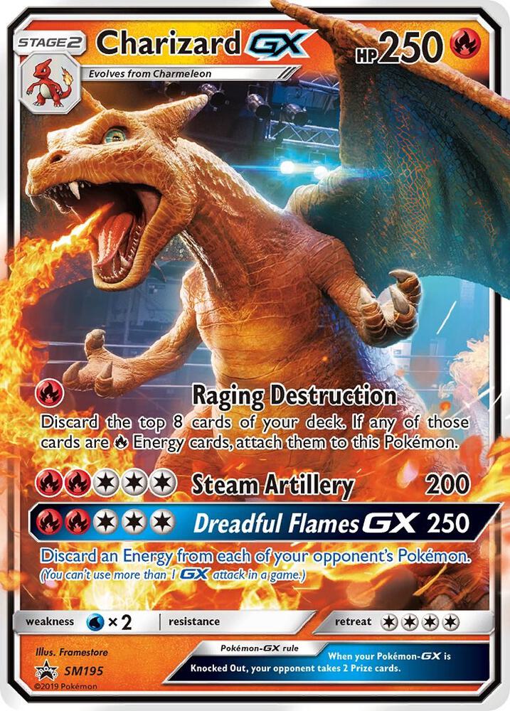 Charizard GX - SM195 (SM:PR) Promo - Moderate Play Holofoil