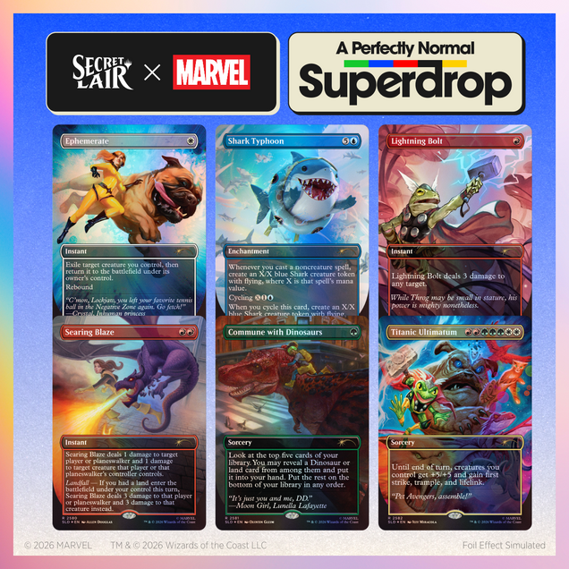 MTG: Secret Lair x Marvel: Earth’s Mightiest Pets Foil Edition