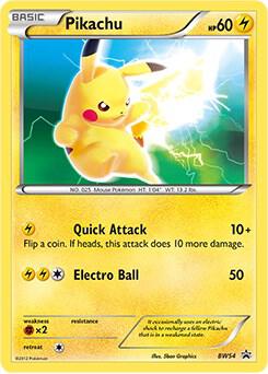 Pikachu - BW54 (PR) Promo - Moderate Play