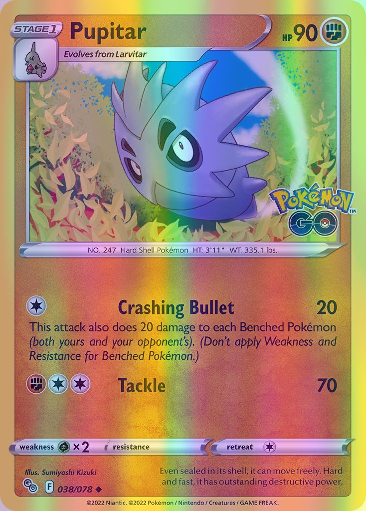 Pupitar - 038/078 (PGO) Uncommon - Near Mint Reverse Holofoil