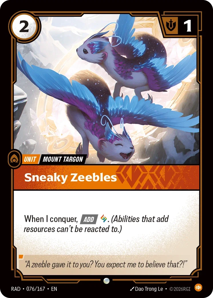 Sneaky Zeebles - 076/167 (RAD) Common