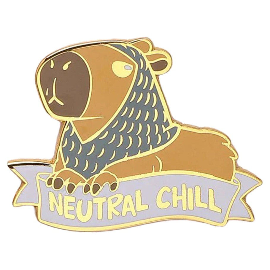 HPG PN053: Enamel Pin - Alternative Alignments: Neutral Chill Capybara