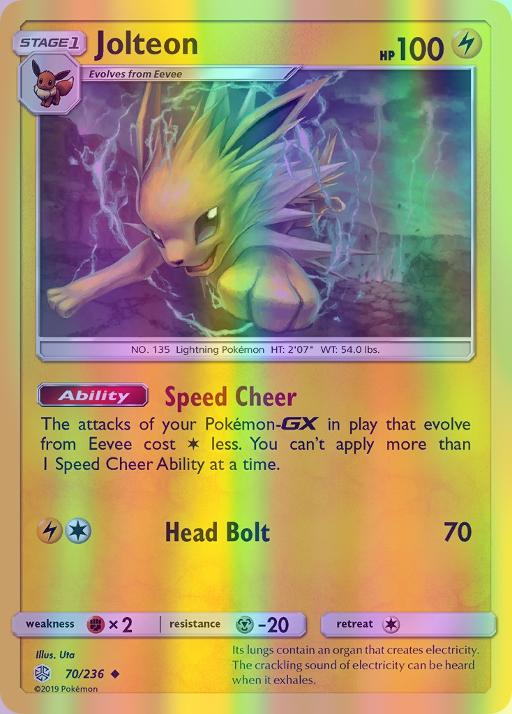 Jolteon - 070/236 (CEC) Uncommon - Near Mint Reverse Holofoil