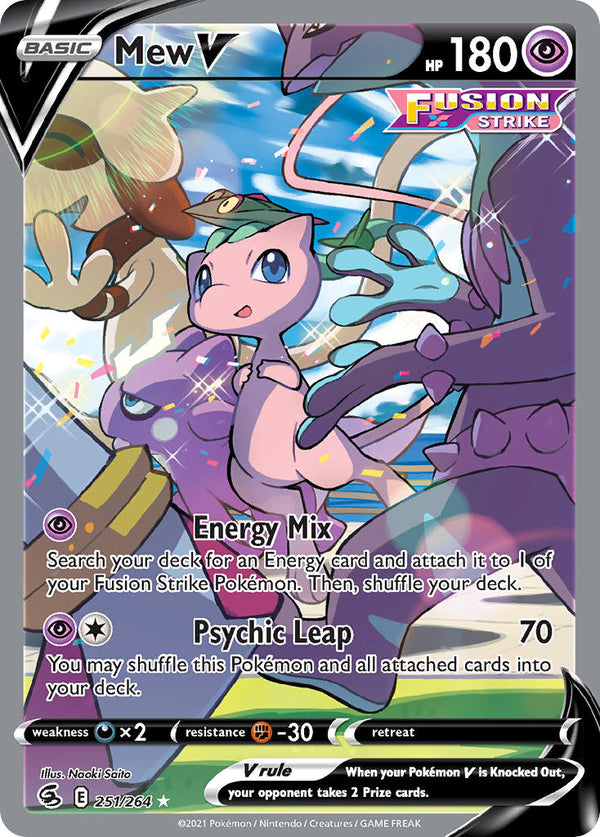 Mew V (Alternate Full Art) - 251/264 (SWSH08) Ultra Rare - Near Mint Holofoil